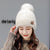 Hat Women's Winter Cold-proof  Korean Style Fashion Rabbit Wool Hat Fleece-lined Warm Knitted Pullover Moon Hat Trend