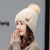 Hat Women's Winter Cold-proof  Korean Style Fashion Rabbit Wool Hat Fleece-lined Warm Knitted Pullover Moon Hat Trend