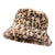 Hat Women's Winter Face-looking Leopard Print Fisherman Hat Women's  Warm Basin Hat  Plush Bucket Hat