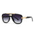 Hawaiian Tropical Modern Style Geometric Pc Square Patchwork Full Frame Women's Sunglasses