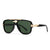 Hawaiian Tropical Modern Style Geometric Pc Square Patchwork Full Frame Women's Sunglasses