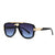 Hawaiian Tropical Modern Style Geometric Pc Square Patchwork Full Frame Women's Sunglasses