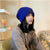 Heap Hat Autumn And Winter Knitted Hat Lengthened Hat Big Head Wool Hat Korean Style Cold-proof Warm-keeping Fashionable  Cold Hat