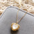 Heart Titanium Steel Inlaid Shell Inlaid Gold Necklace