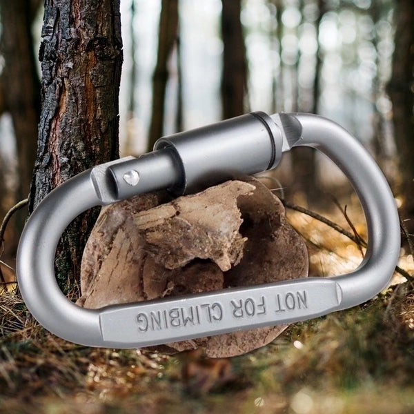 High Quality Aluminum Alloy Carabiner Gun Color D-shaped Quick Hanging Buckle D-shaped Carabiner Gun Gray Quick Hanging