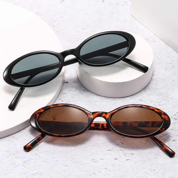 Hip-Hop Color Block Ac Oval Frame Full Frame Women's Sunglasses