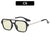 Hip-Hop Cool Style Color Block Ac Square Full Frame Women's Sunglasses