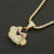 Hip Hop Full Diamond Three-dimensional Monkey Pendant Necklace Domineering Cuban Chain Necklace