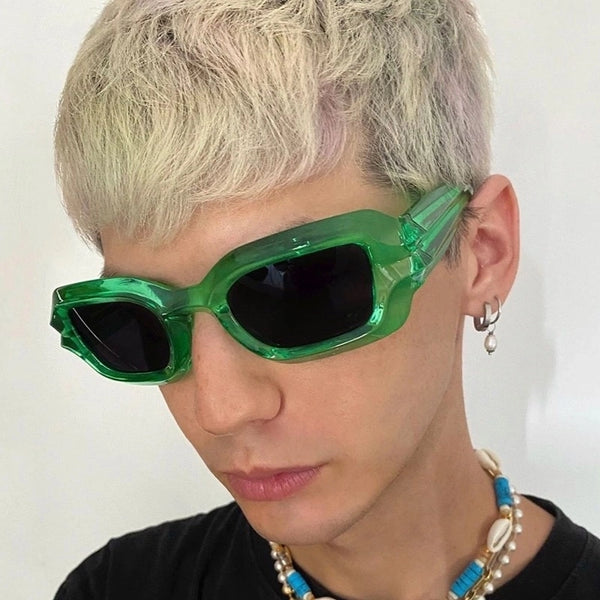 Hip-Hop Punk Streetwear Geometric Pc Square Full Frame Glasses