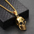 Hip-Hop Punk Streetwear Skull Stainless Steel Alloy Iron Plating Men'S Pendant Necklace