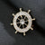 Hip-Hop Shiny Pin Printing Leaf Crown Alloy Hollow Out Inlay Rhinestones Unisex Brooches