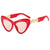 Hip-Hop Simple Style Gradient Color Heart Shape Leopard Pc Cat Eye Full Frame Women's Sunglasses