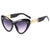 Hip-Hop Simple Style Gradient Color Heart Shape Leopard Pc Cat Eye Full Frame Women's Sunglasses