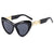 Hip-Hop Simple Style Gradient Color Heart Shape Leopard Pc Cat Eye Full Frame Women's Sunglasses