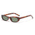 Hip-Hop Simple Style Solid Color Leopard Ac Square Full Frame Women's Sunglasses