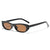 Hip-Hop Simple Style Solid Color Leopard Ac Square Full Frame Women's Sunglasses