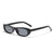 Hip-Hop Simple Style Solid Color Leopard Ac Square Full Frame Women's Sunglasses