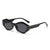 Hip-Hop Solid Color Ac Cat Eye Full Frame Glasses