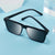 Hip-Hop Solid Color Tac Square Full Frame Women's Sunglasses