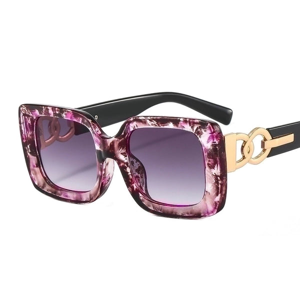 Hip-Hop Streetwear Geometric Pc Square Full Frame Women's Sunglasses