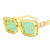 Hip-Hop Streetwear Geometric Pc Square Full Frame Women's Sunglasses