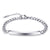 Hip Hop Style Rectangle Stitching Chain Titanium Steel Id Bracelet