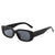 Hip-hop Color Block Ac Square Full Frame Women's Sunglasses