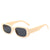 Hip-hop Color Block Ac Square Full Frame Women's Sunglasses