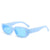 Hip-hop Color Block Ac Square Full Frame Women's Sunglasses