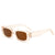 Hip-hop Color Block Ac Square Full Frame Women's Sunglasses