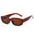 Hip-hop Color Block Ac Square Full Frame Women's Sunglasses