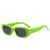 Hip-hop Color Block Ac Square Full Frame Women's Sunglasses