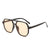 Hip-hop Color Block Ac Square Full Frame Women's Sunglasses