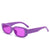 Hip-hop Color Block Ac Square Full Frame Women's Sunglasses