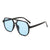 Hip-hop Color Block Ac Square Full Frame Women's Sunglasses