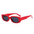 Hip-hop Color Block Ac Square Full Frame Women's Sunglasses