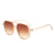 Hip-hop Color Block Ac Square Full Frame Women's Sunglasses