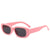 Hip-hop Color Block Ac Square Full Frame Women's Sunglasses