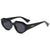 Hip-hop Color Block Leopard Pc Special-shaped Mirror Full Frame Women's Sunglasses