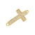 Hip-hop Cool Style Cross Brass Plating Inlay Zircon 18k Gold Plated Charms