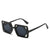 Hip-hop Fashion Pc Square Full Frame Men's Sunglasses