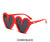 Hip-hop Heart Shape Pc Special-shaped Mirror Full Frame Women's Sunglasses