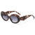 Hip-hop Leopard Pc Oval Frame Full Frame Women's Sunglasses