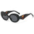 Hip-hop Leopard Pc Oval Frame Full Frame Women's Sunglasses