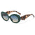 Hip-hop Leopard Pc Oval Frame Full Frame Women's Sunglasses