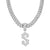 Hip-hop Letter Alloy Plating Inlay Rhinestones Men's Pendant Necklace Necklace Pendant