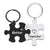 Hip-hop Letter Jigsaw Stainless Steel Printing Bag Pendant Keychain Necklace