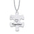 Hip-hop Letter Jigsaw Stainless Steel Printing Bag Pendant Keychain Necklace