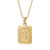 Hip-hop Letter Titanium Steel Plating Gold Plated Pendant Necklace