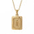 Hip-hop Letter Titanium Steel Plating Gold Plated Pendant Necklace